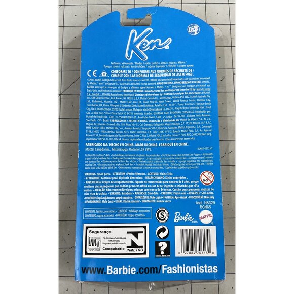 Ken Fashionistas Blue Tuxedo Outfit W/ Rose 2013 Barbie Doll Accessory New - Picture 4 of 5